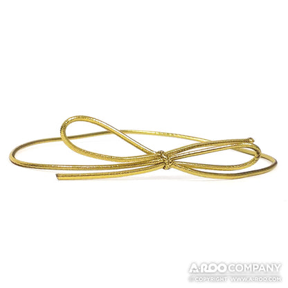 8 Metallic Gold Stretch Cord Loops with Pre-Tied Bows, 1000 Pack