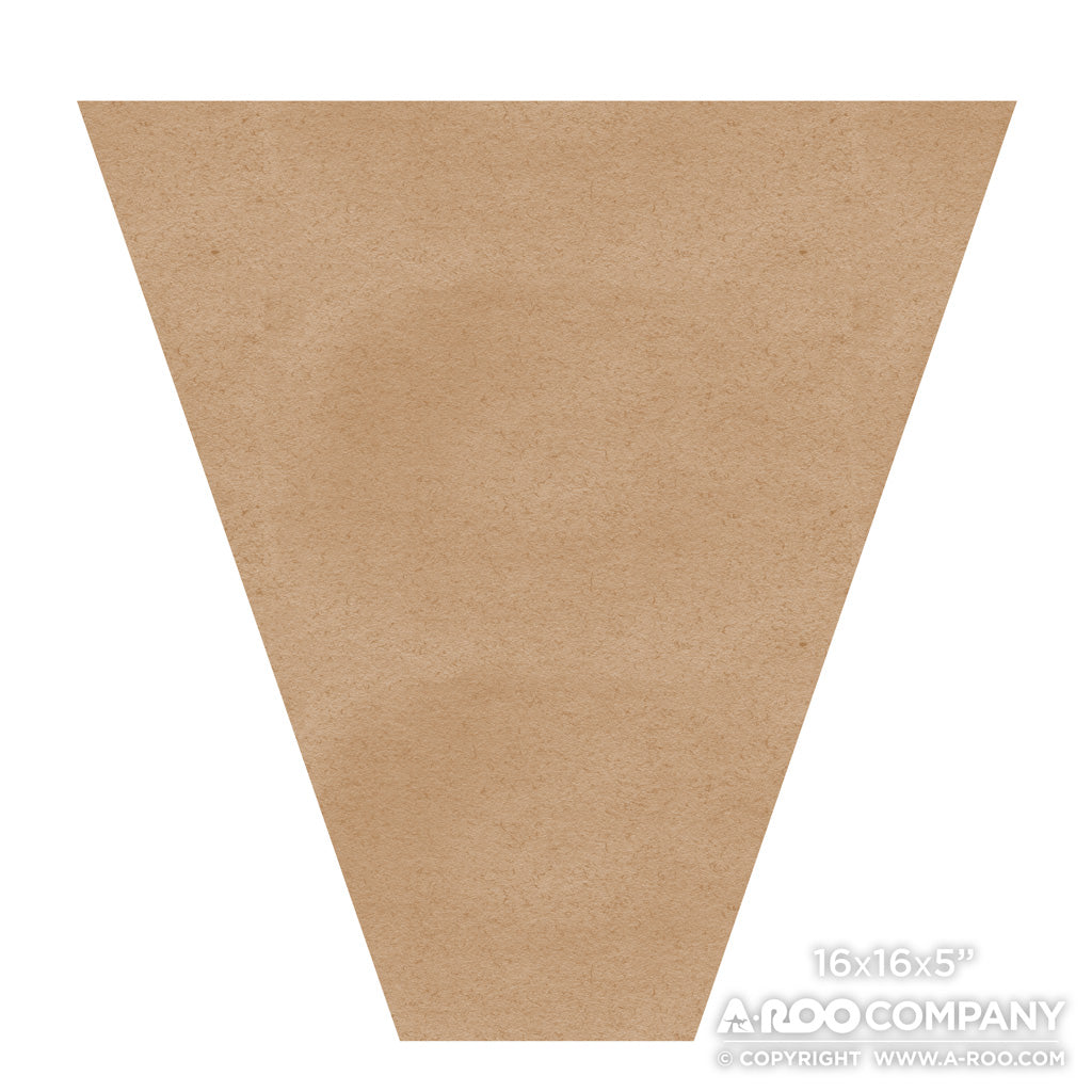 50 PK, Brown Mineral Paper Bouquet Sleeve, 4 x 18 x 17 For Flower Wrapping  
